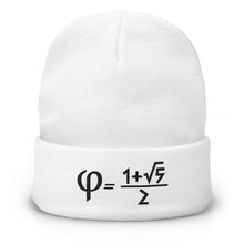 Load image into Gallery viewer, Golden Ratio Embroidered Beanie