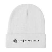 Load image into Gallery viewer, Navier-Stokes Embroidered Beanie