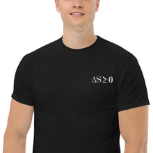 Load image into Gallery viewer, Second Law of Thermodynamics - embroidered men's heavyweight tee