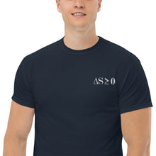 Load image into Gallery viewer, Second Law of Thermodynamics - embroidered men's heavyweight tee