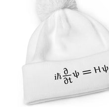 Load image into Gallery viewer, Schrödinger Embroidered Pom Pom Beanie