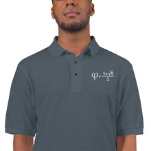 Load image into Gallery viewer, Golden Ratio Embroidered Men's Premium Polo