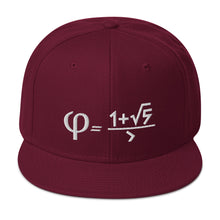 Load image into Gallery viewer, Golden Ratio Embroidered Snapback Hat