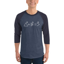Load image into Gallery viewer, Pythagorean 3/4 sleeve raglan shirt