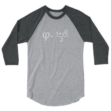 Load image into Gallery viewer, Golden Ratio 3/4 Sleeve Raglan Shirt
