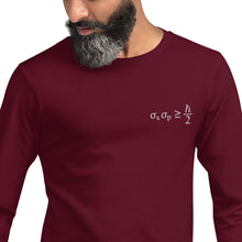 Load image into Gallery viewer, Heisenberg Uncertainty Principle Unisex Long Sleeve Tee