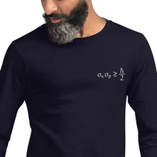 Load image into Gallery viewer, Heisenberg Uncertainty Principle Unisex Long Sleeve Tee