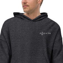 Load image into Gallery viewer, Schrödinger Embroidered Unisex Sueded Fleece Hoodie