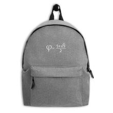 Load image into Gallery viewer, Golden Ratio Embroidered Backpack

