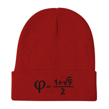 Load image into Gallery viewer, Golden Ratio Embroidered Beanie
