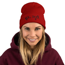 Load image into Gallery viewer, Golden Ratio Embroidered Beanie
