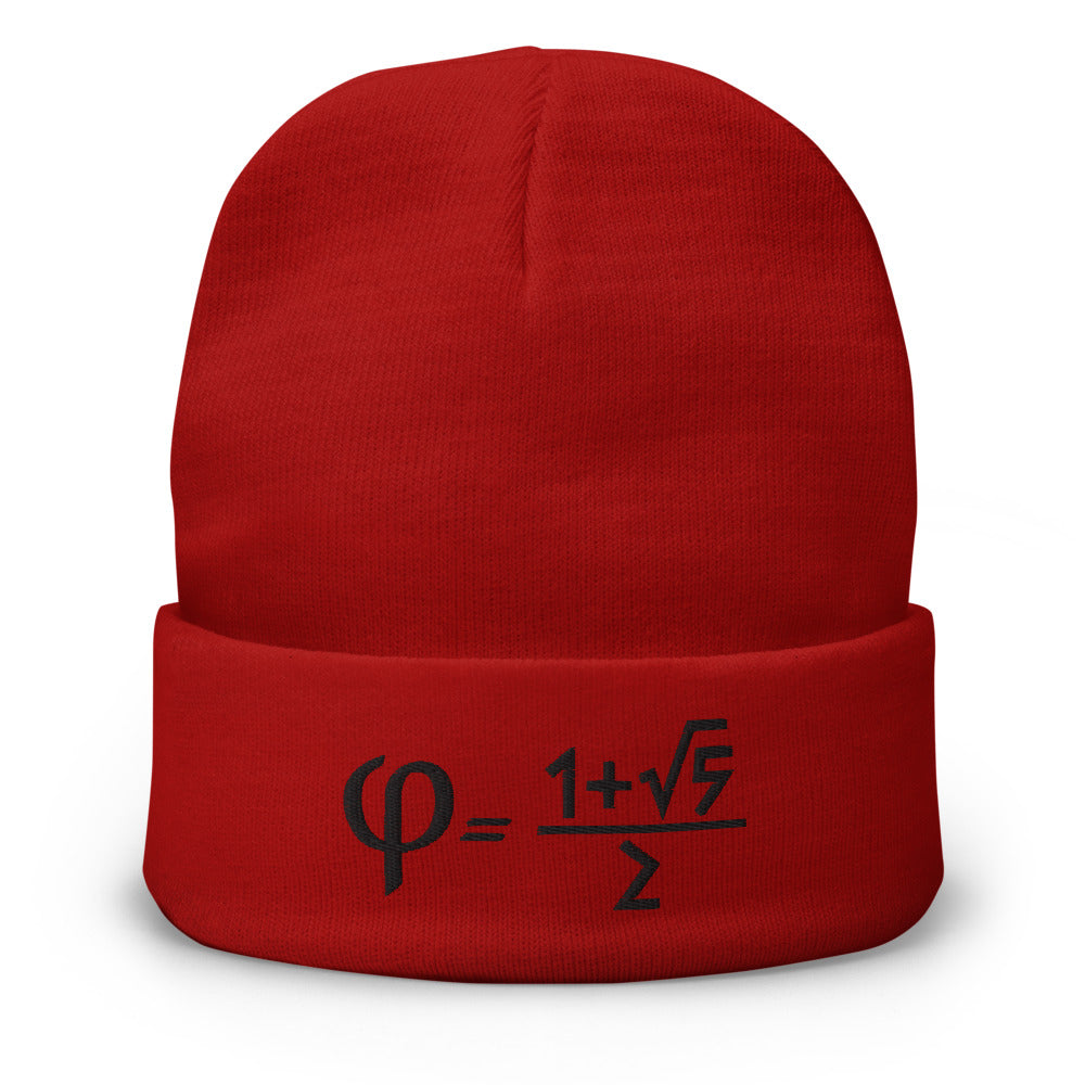 Golden Ratio Embroidered Beanie