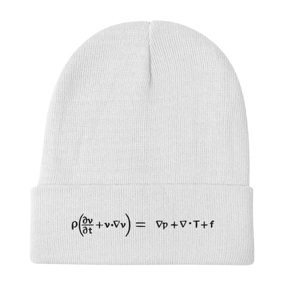 Navier-Stokes Embroidered Beanie