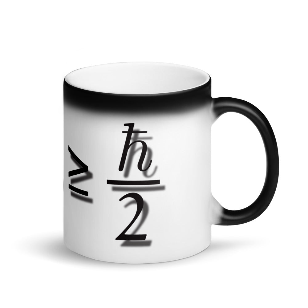 Heisenberg Uncertainty Principle Matte Black Magic Mug