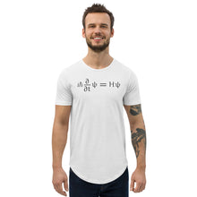 Load image into Gallery viewer, Schrödinger Men&#39;s Curved Hem T-Shirt
