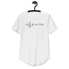 Load image into Gallery viewer, Schrödinger Men&#39;s Curved Hem T-Shirt
