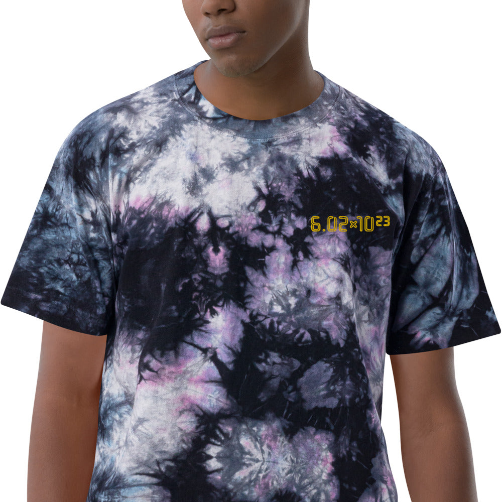 Avogadros - Embroidered 3/4 Oversized Tie-dye T-shirt