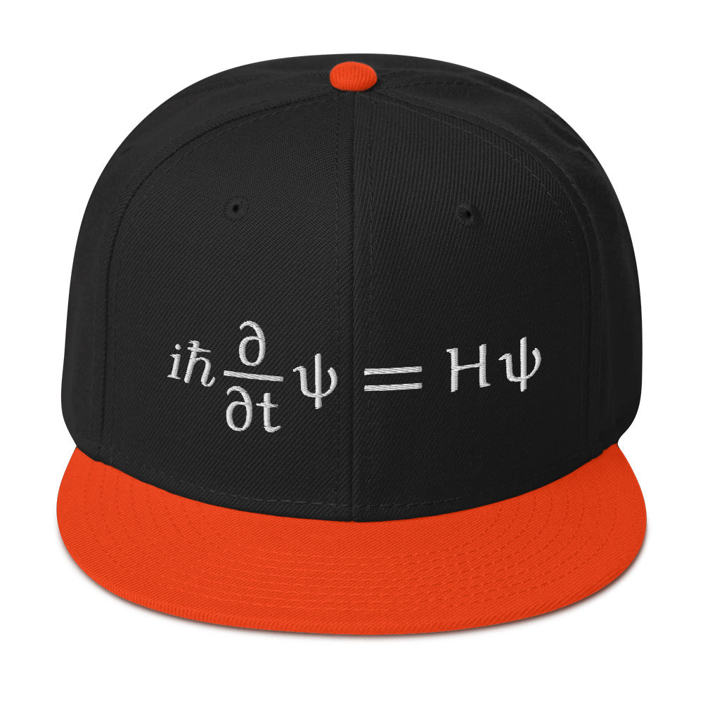 Schrödinger Embroidered Snapback Hat