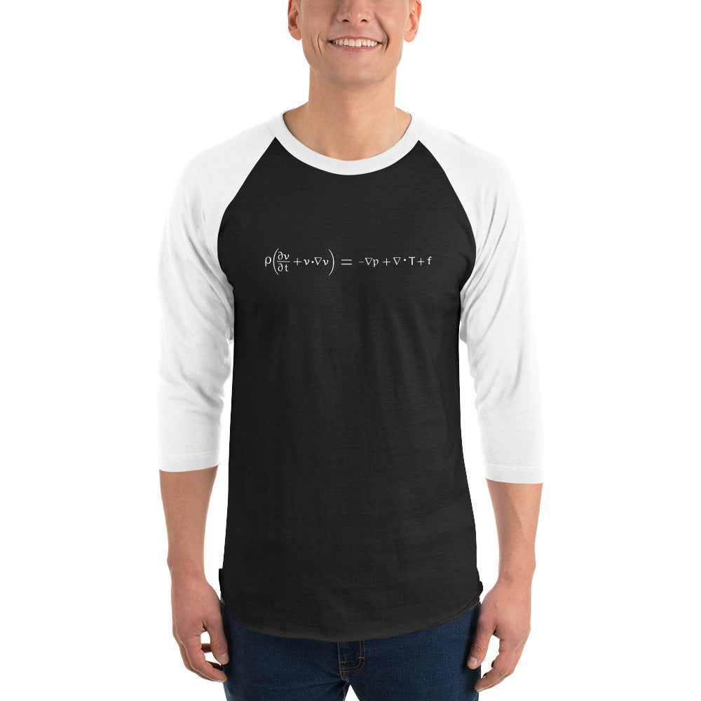 Navier-Stokes 3/4 sleeve raglan shirt