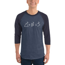 Load image into Gallery viewer, Pythagorean 3/4 sleeve raglan shirt
